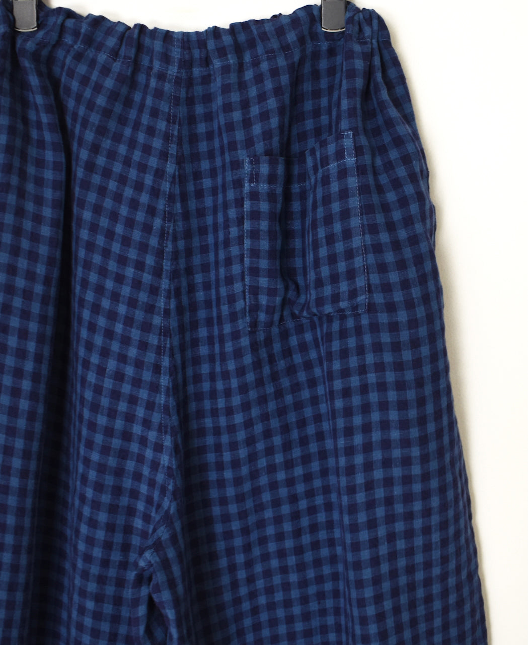 LNHT1713LC LINEN CHECK OVERDYE EASY PANTS