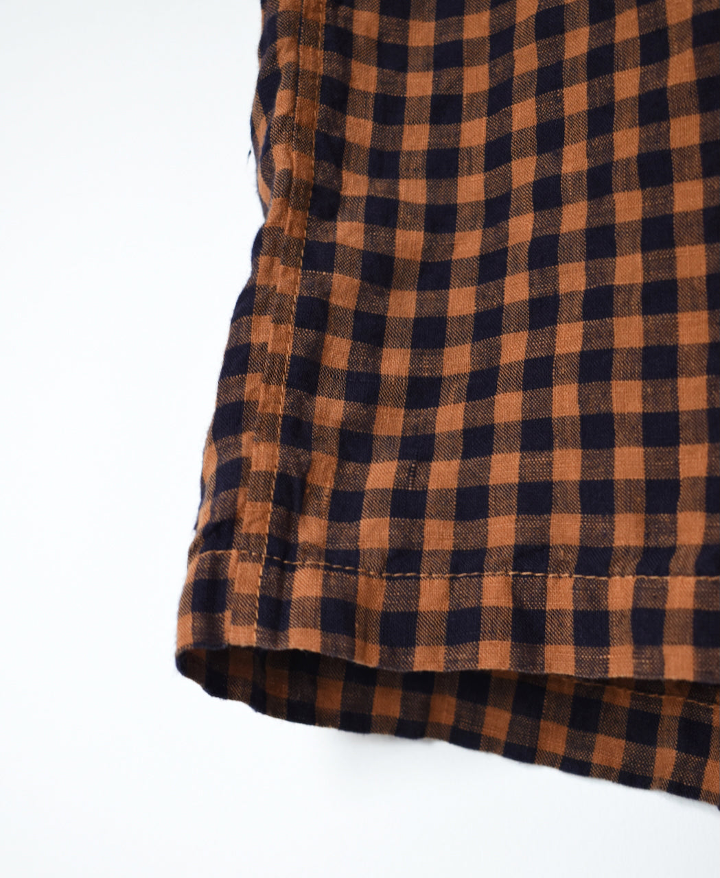 LNHT1713LC LINEN CHECK OVERDYE EASY PANTS