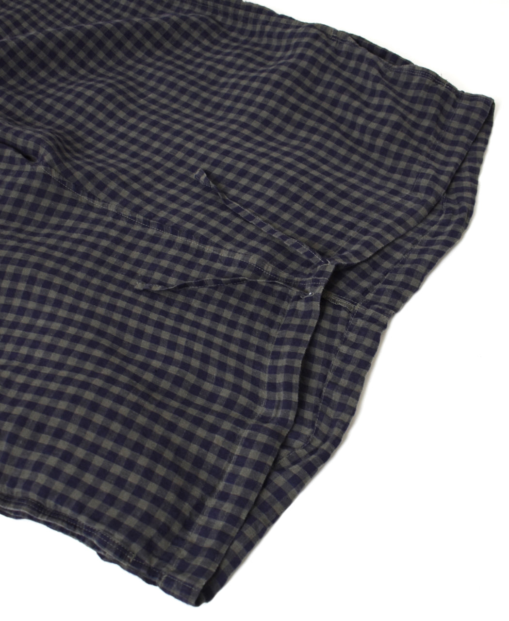 LNHT1713LC LINEN CHECK OVERDYE EASY PANTS