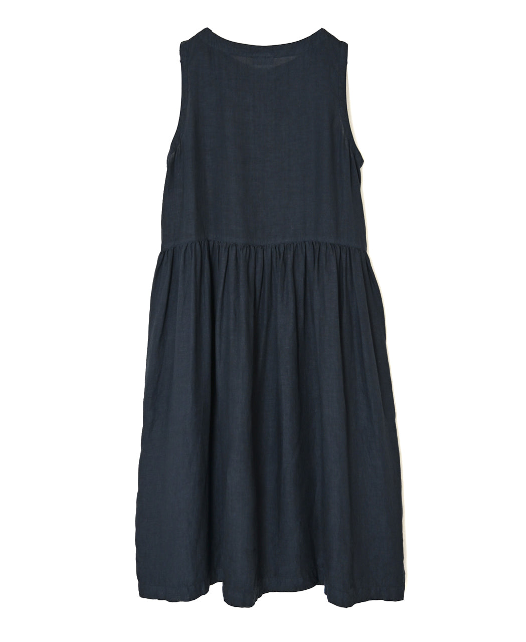 NAM1633LP LINEN PLAIN (OVERDYE) BOAT NECK NO/SL ONE-PIECE