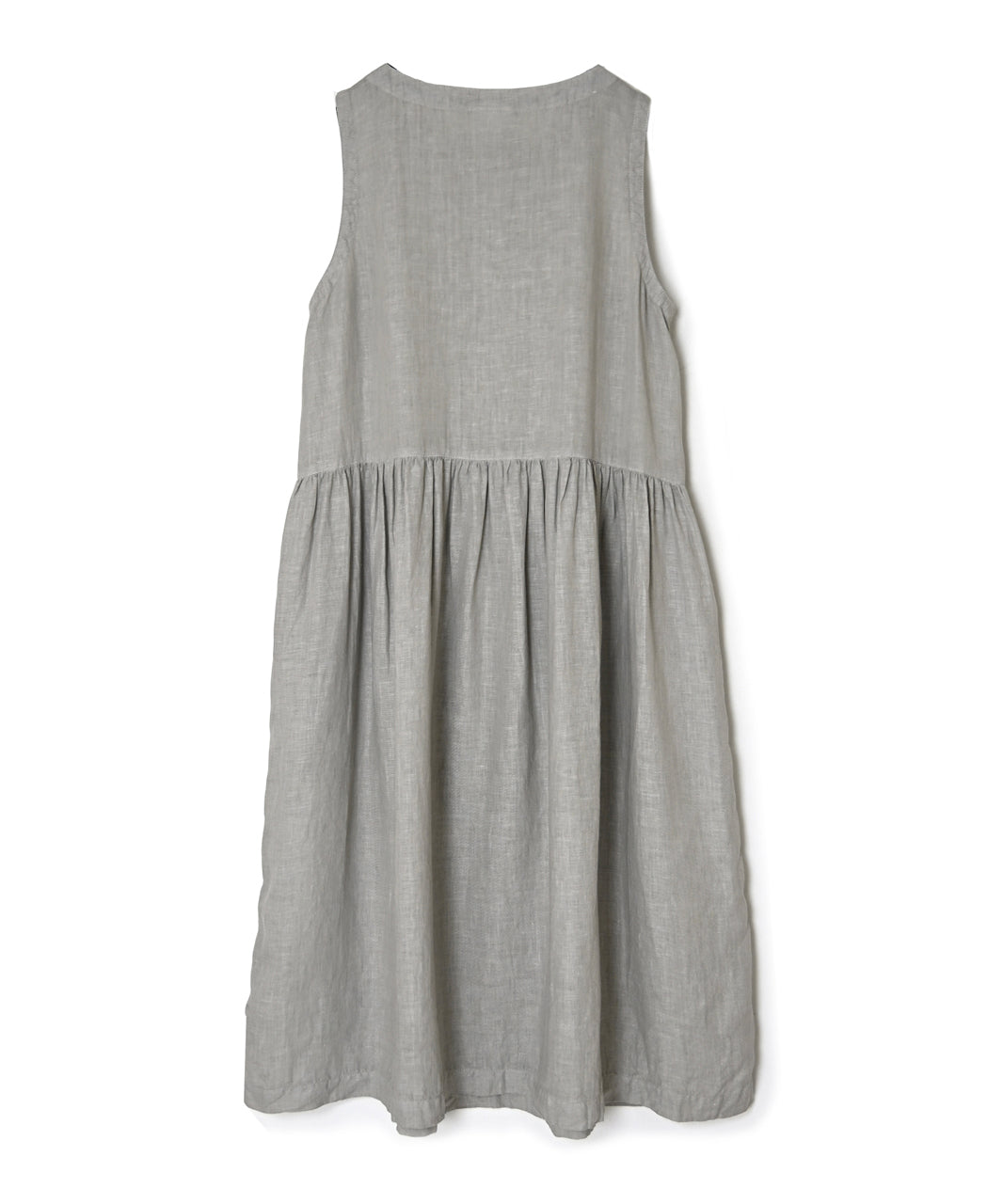 NAM1633LP LINEN PLAIN (OVERDYE) BOAT NECK NO/SL ONE-PIECE