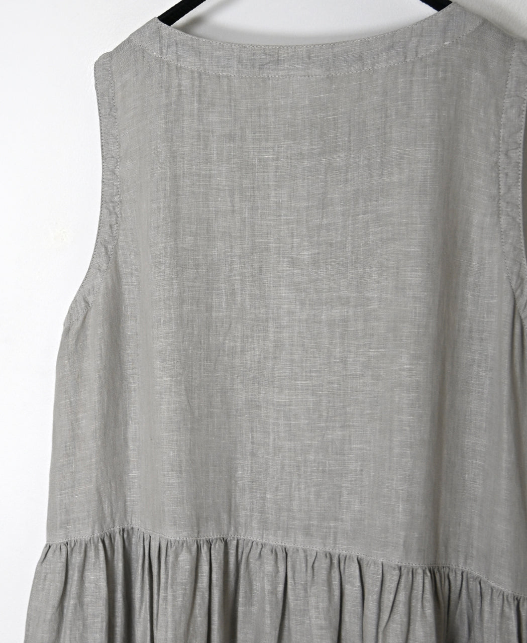 NAM1633LP LINEN PLAIN (OVERDYE) BOAT NECK NO/SL ONE-PIECE