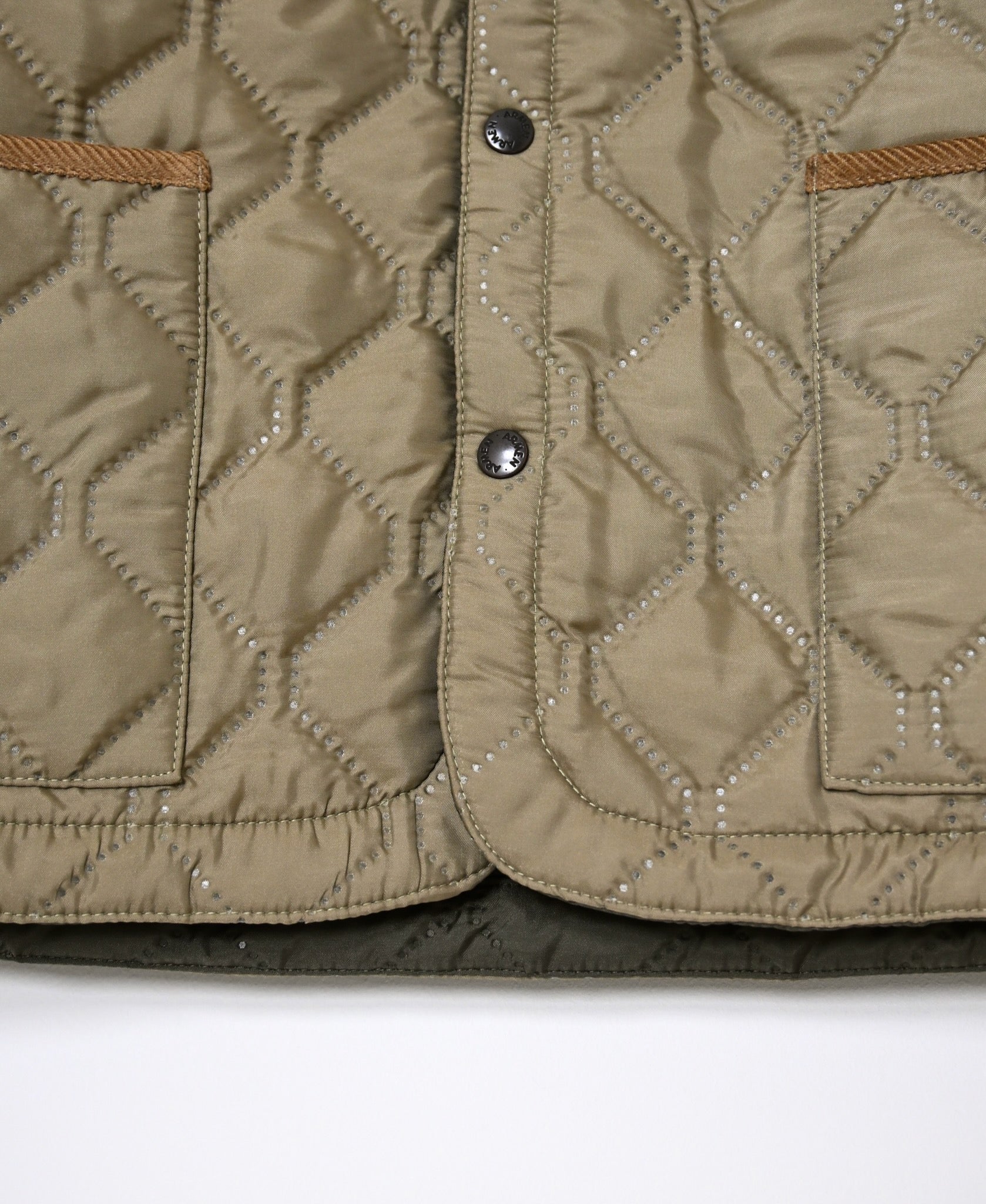 NAM2651PP POLYESTER × POLYESTER OVERSIZED NO COLLAR JACKET WITH RIBBED CUFF