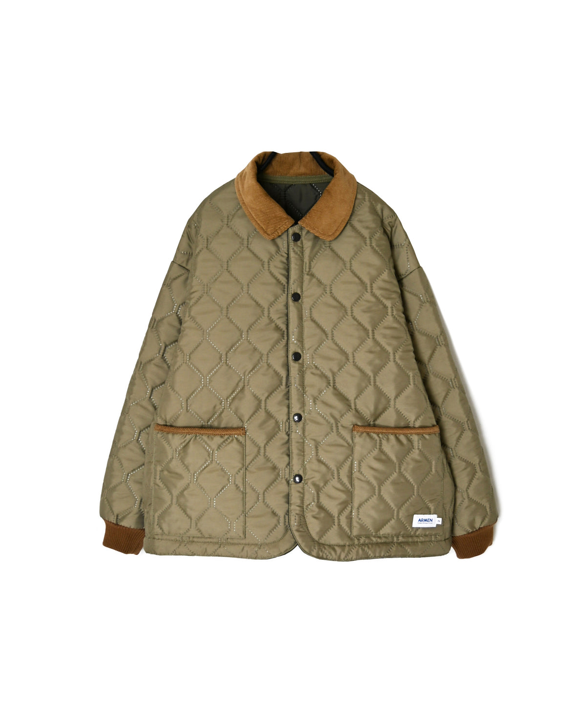 NAM2652PP POLYESTER × POLYESTER OVERSIZED STAND FALL COLLAR JACKET WITH RIBBED CUFF