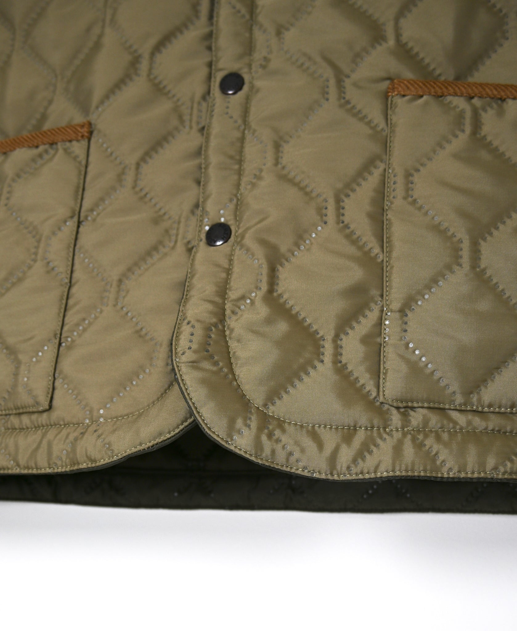 NAM2652PP POLYESTER × POLYESTER OVERSIZED STAND FALL COLLAR JACKET WITH RIBBED CUFF