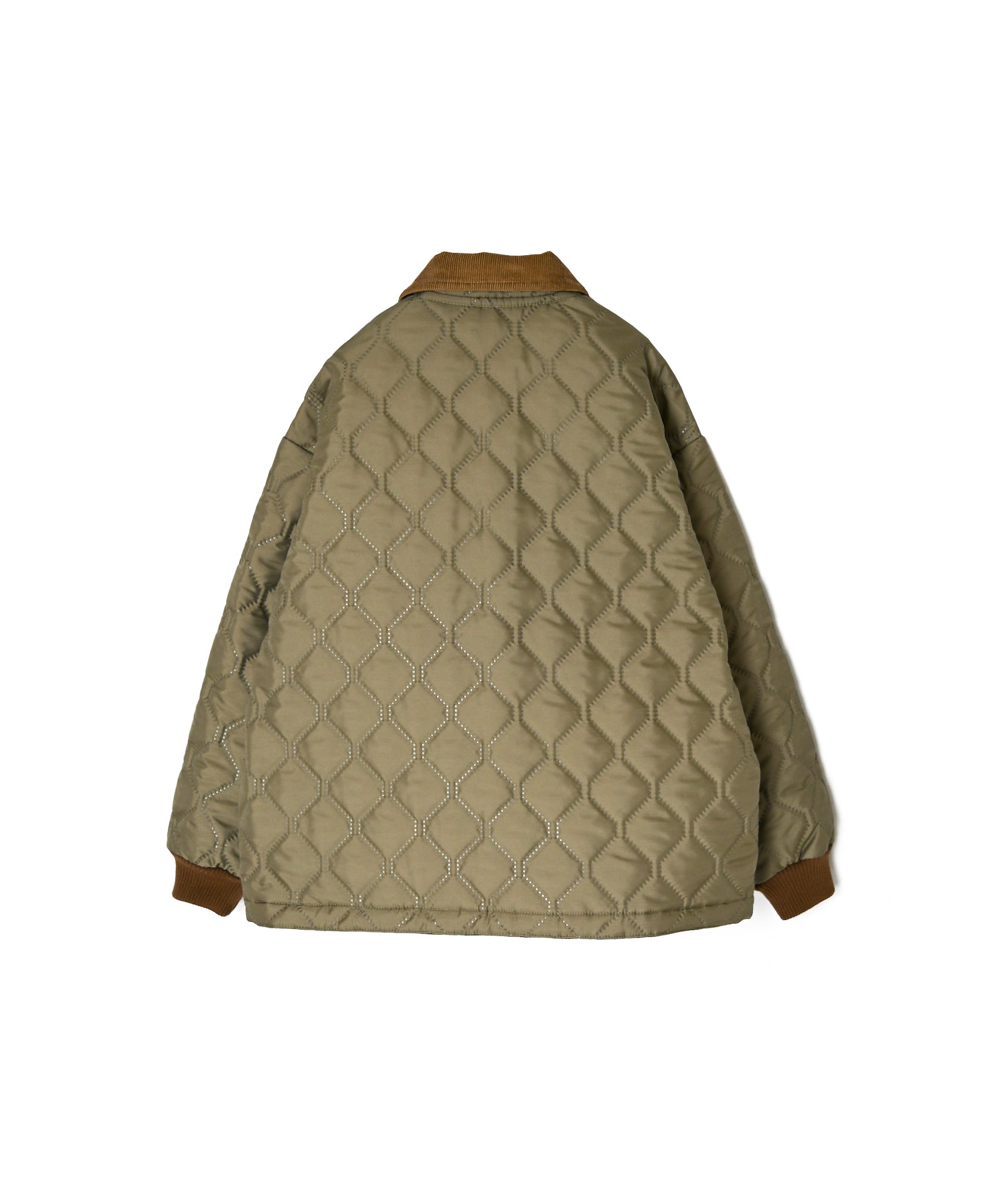 NAM2652PP POLYESTER × POLYESTER OVERSIZED STAND FALL COLLAR JACKET WITH RIBBED CUFF