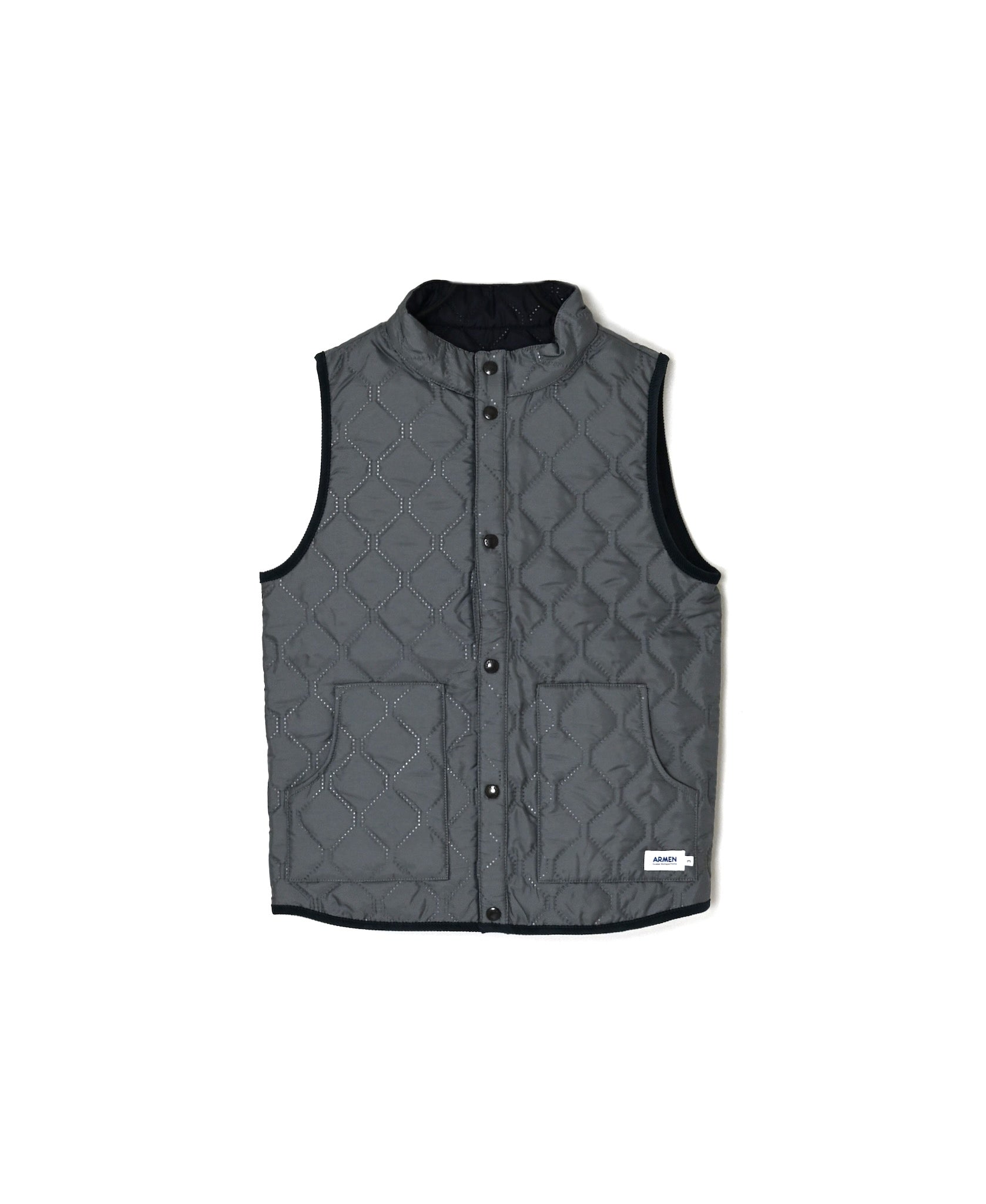 NAM9984PP PLAIN POLYESTER×PLAIN POLYESTER STAND COLLAR VEST