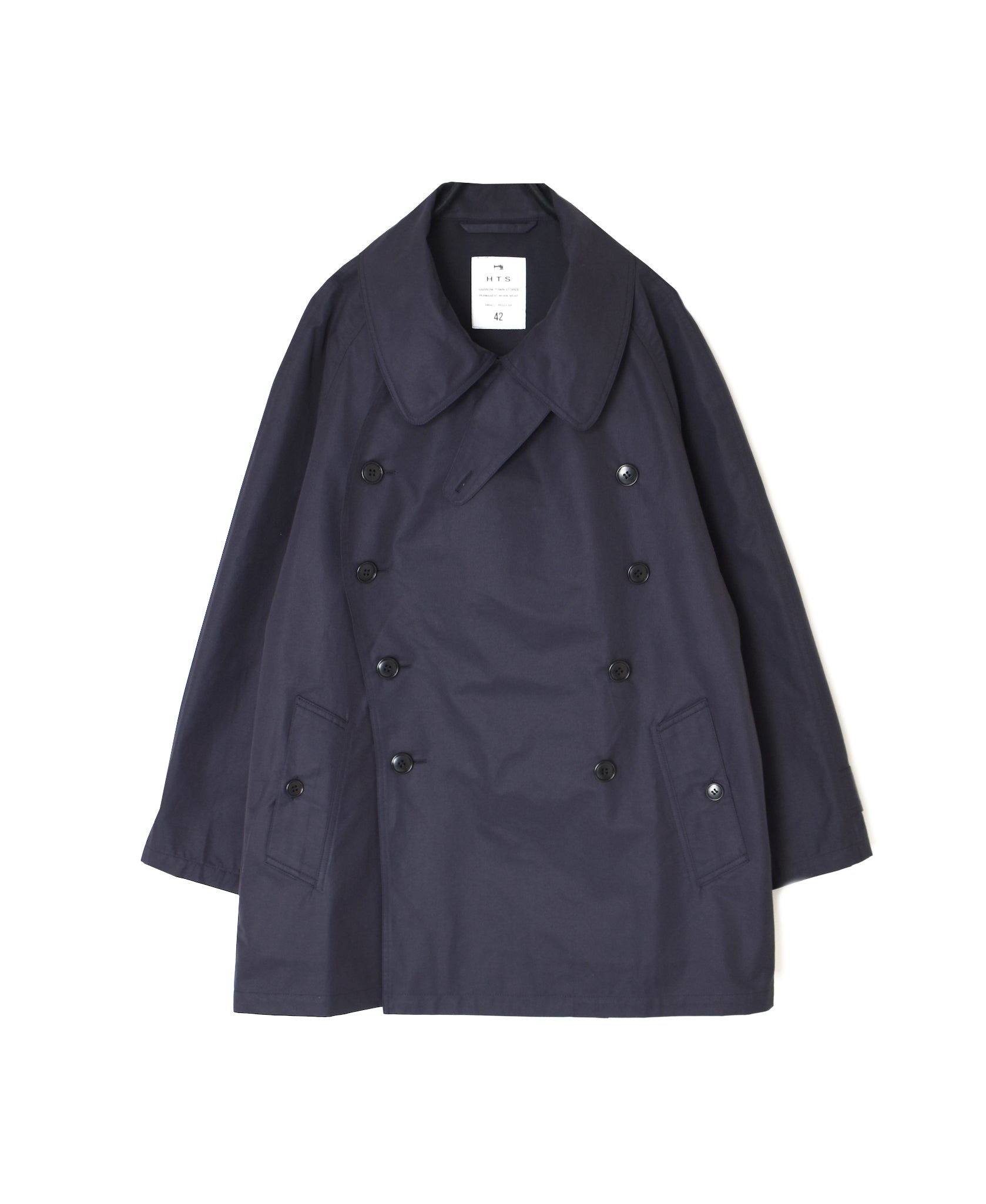 NHT2661CNT COTTON / NYLON DOUBLE OVER SHORT COAT