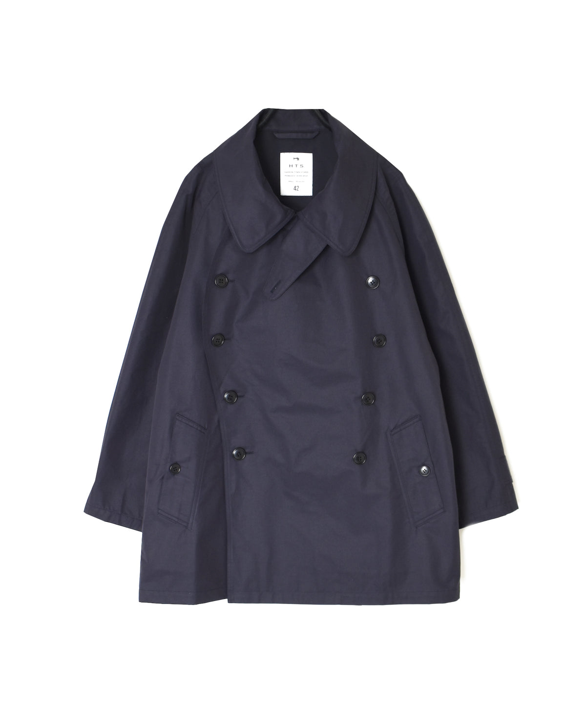 NHT2661CNT COTTON / NYLON DOUBLE OVER SHORT COAT
