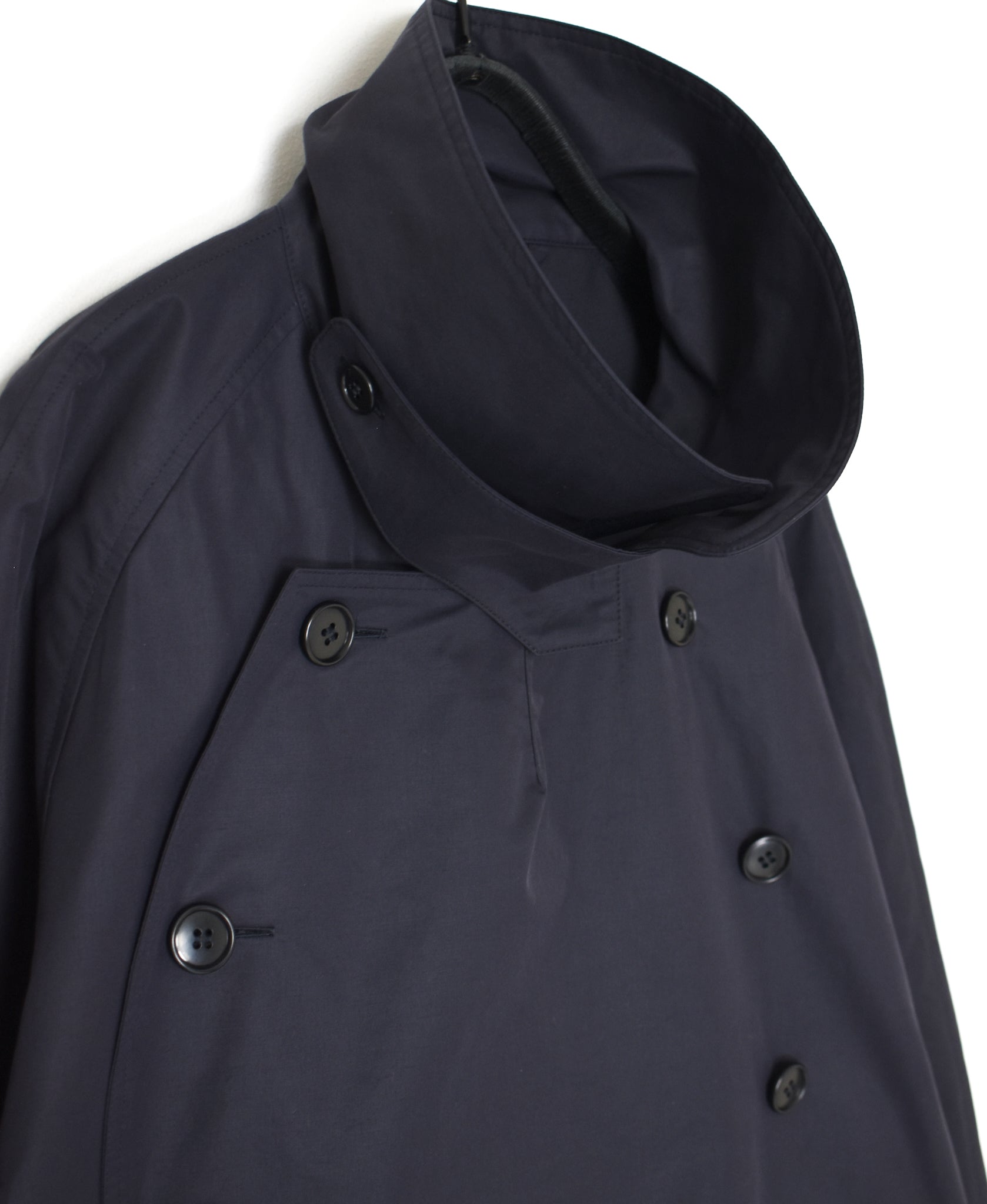 NHT2661CNT COTTON / NYLON DOUBLE OVER SHORT COAT