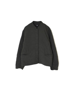 NMDS262119D 60s STITCHED  ORGANIC CAMBRIC OVERDYE STAND COLLAR FLY FRONT JACKET