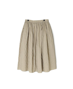 NMDS26213 60s STITCHED ORGANIC CAMBRIC GATHERED SKIRT WITH LINING