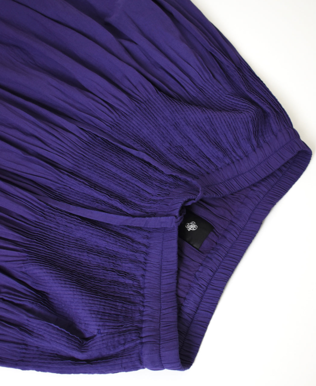NMDS26245 80s ORGANIC COTTON VOILE MINI PINTUCK FLARED SKIRT