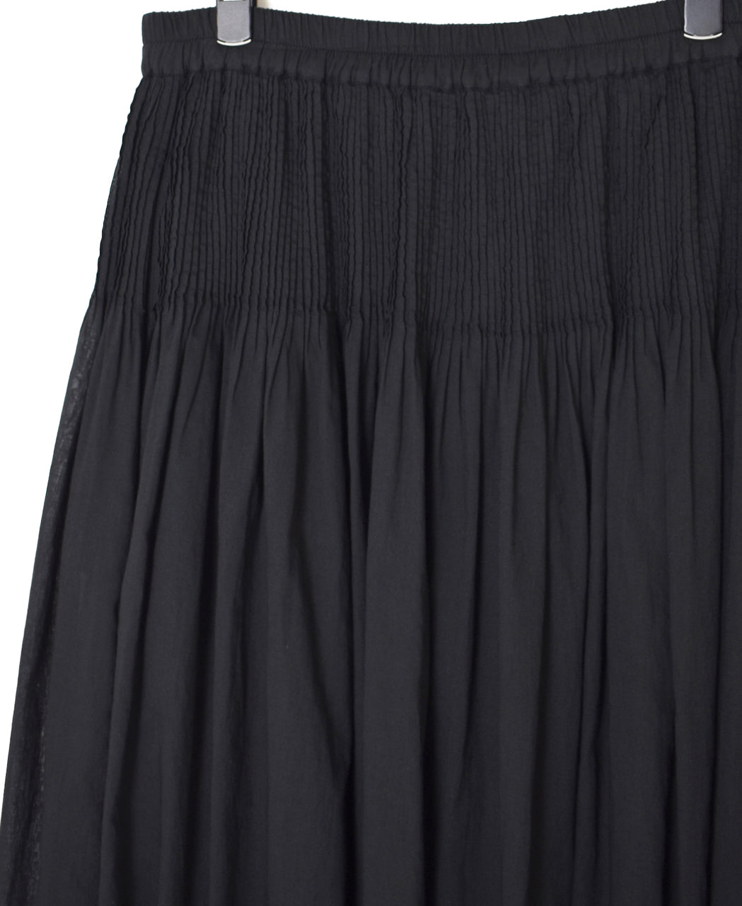 NMDS26245 80s ORGANIC COTTON VOILE MINI PINTUCK FLARED SKIRT