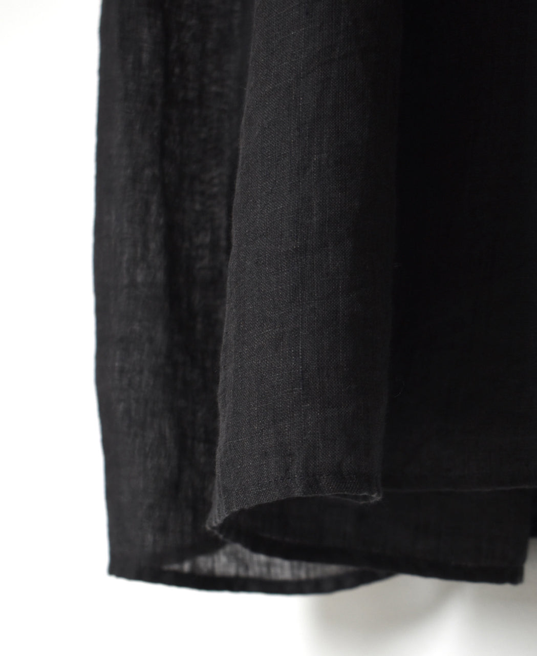 NMDS26272 80s POWER LOOM LINEN PLAIN BOAT-NECK LACE PULLOVER DRESS