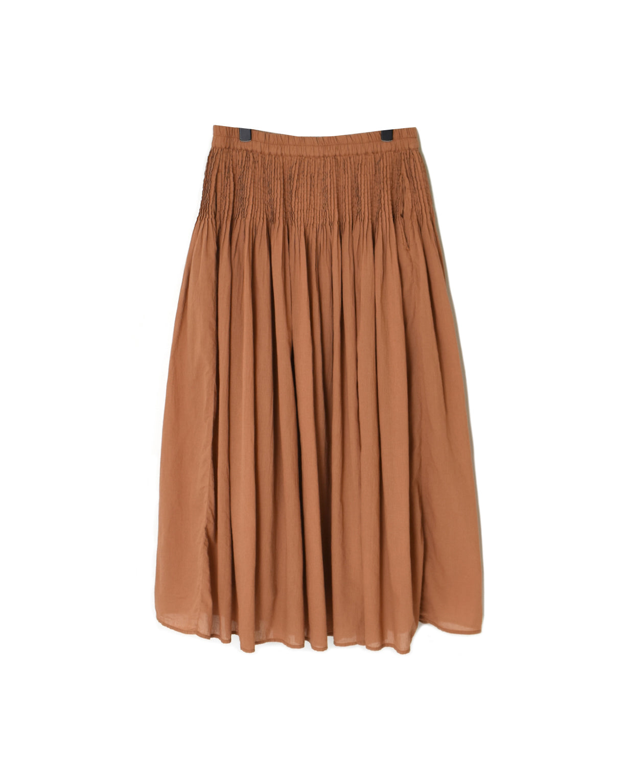 NMDS26515D 80s ORGANIC VOILE STRIPE (OVERDYE) MINI PINTUCK FLARED SKIRT