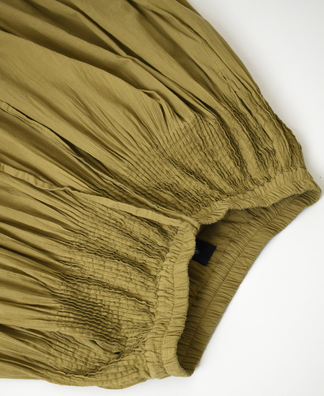 NMDS26515D 80s ORGANIC VOILE STRIPE (OVERDYE) MINI PINTUCK FLARED SKIRT