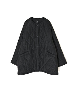 NMDS26551 BANGALORE SILK PLAIN PADDED C-NECK SHORT COAT