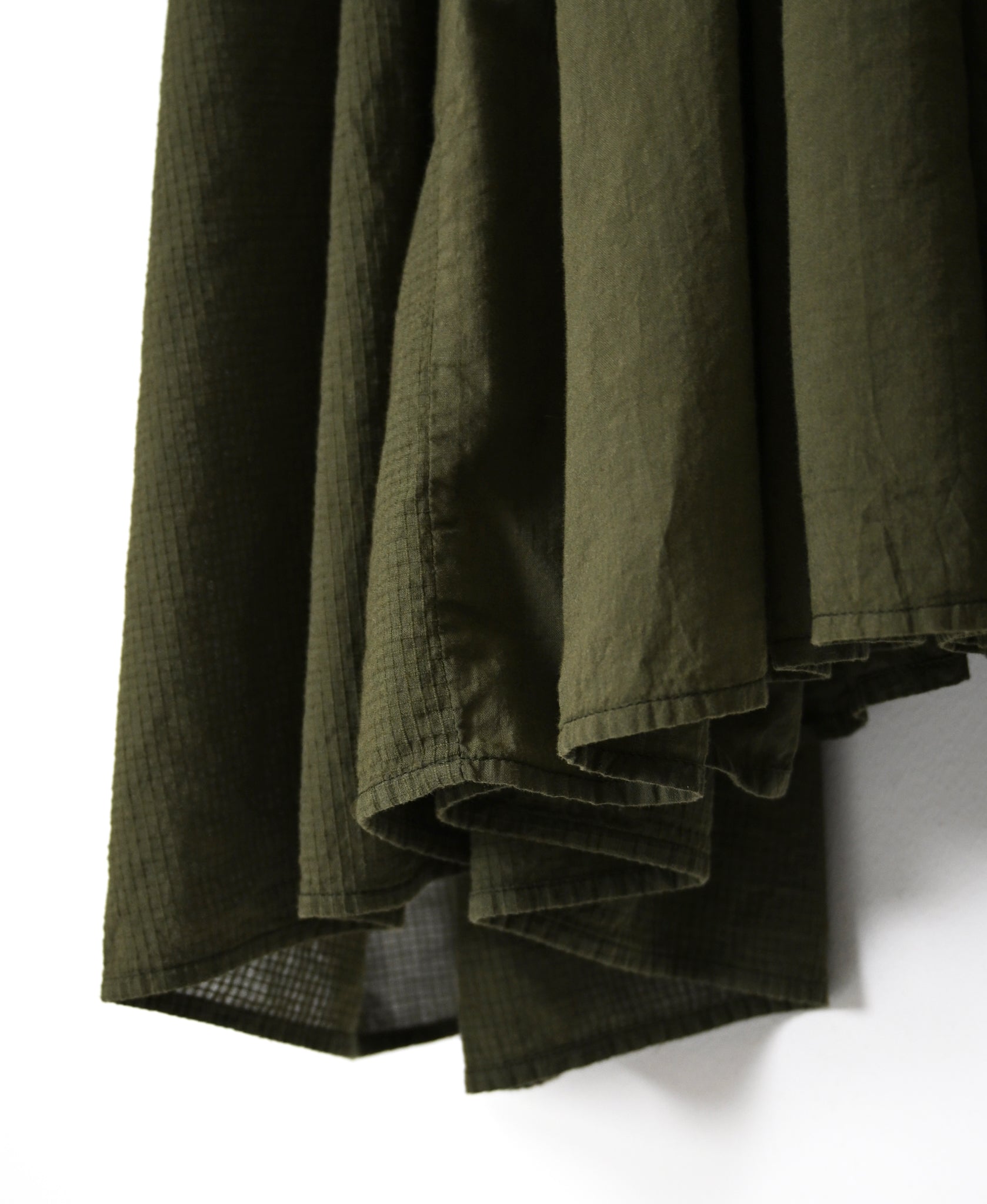 NMDS26602D ORGANIC MICRO CHECK&VOILE PLAIN PATCHWORK OVERDYE PINTUCK PULLOVER DRESS