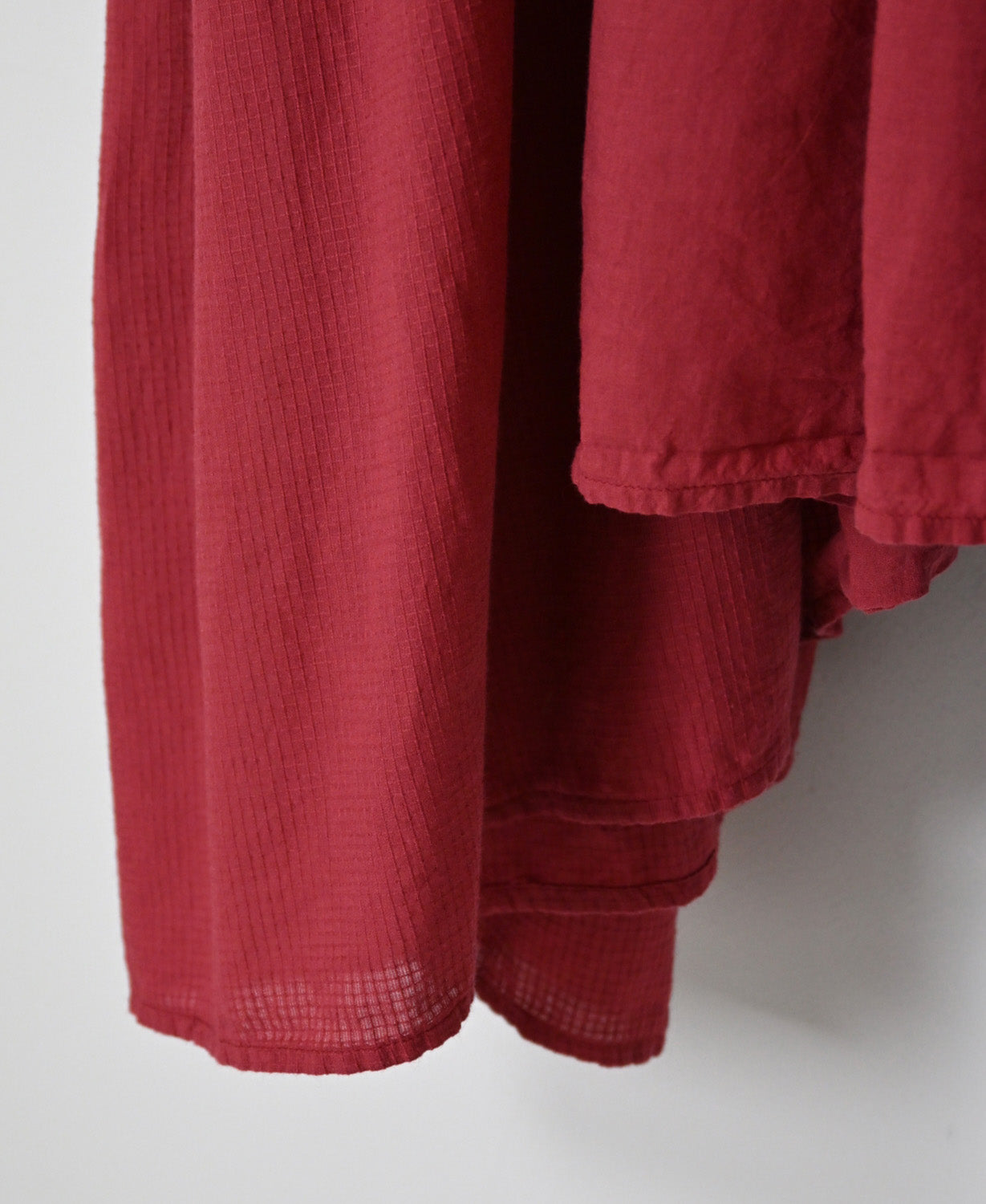 NMDS26602D ORGANIC MICRO CHECK&VOILE PLAIN PATCHWORK OVERDYE PINTUCK PULLOVER DRESS