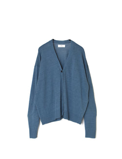 NNSL26001 12GG 1PLY LINEN/COTTON V-NECK 1BUTTON CARDIGAN