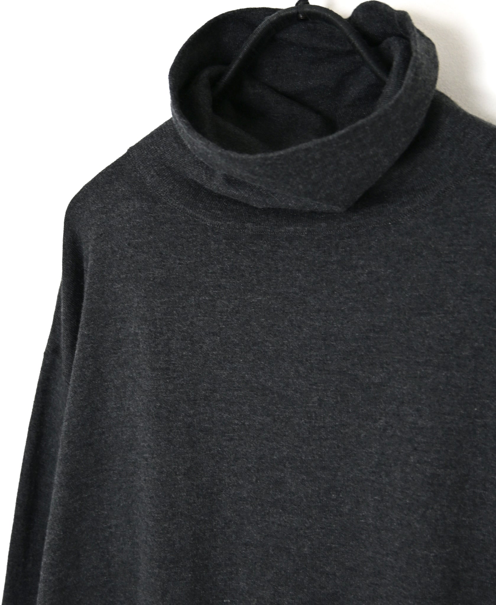 NNSL26501 14GG PLAIN STITCH COTTON/NYLON/SILK TURTLE NECK PULLOVER