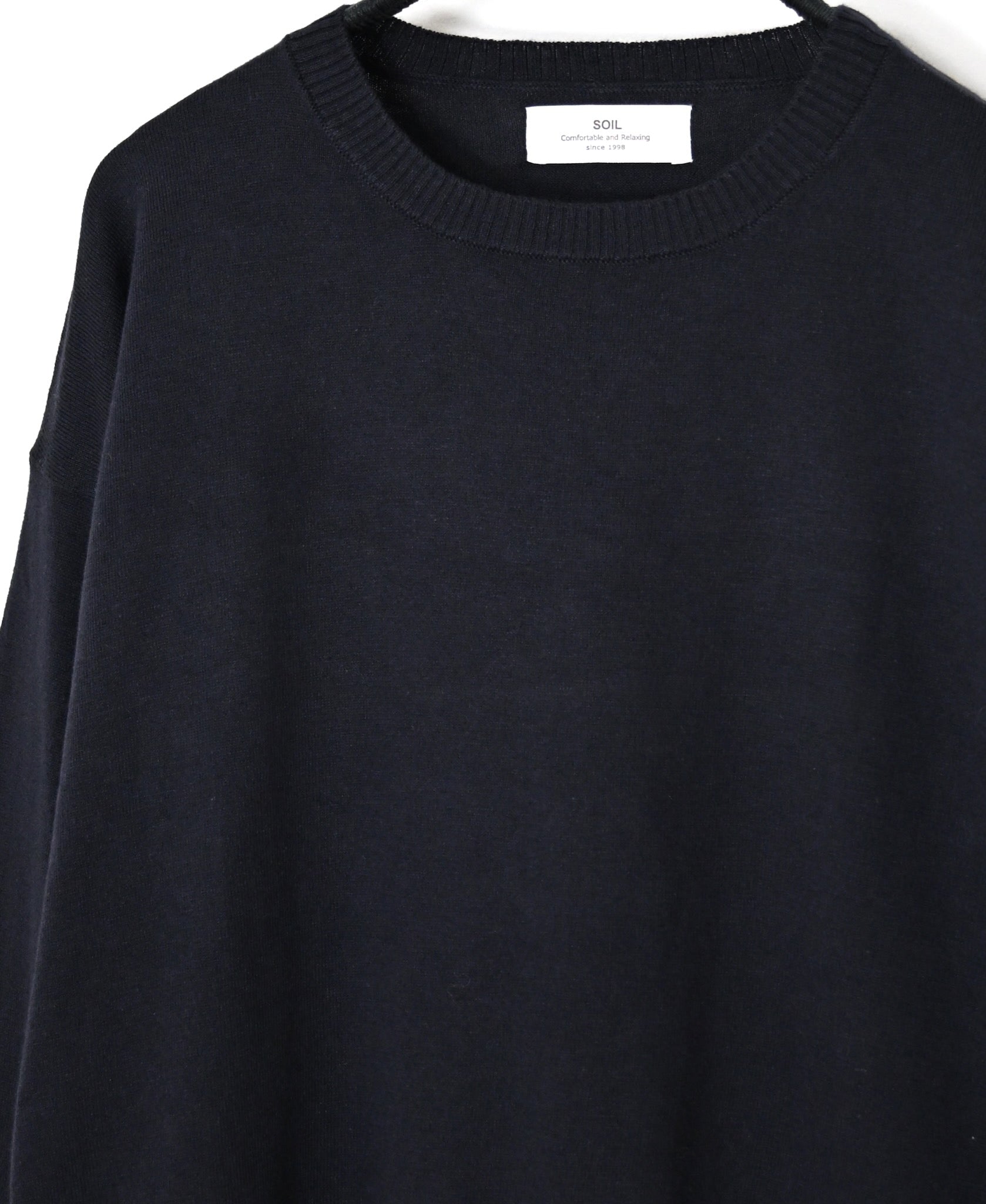 NNSL26502 14GG PLAIN STITCH COTTON/NYLON/SILK CREW-NECK PULLOVER