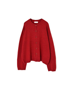 NNSL26513 7GG PLAIN STITCH NYLON/COTTON/WOOL CREW-NECK CARDIGAN