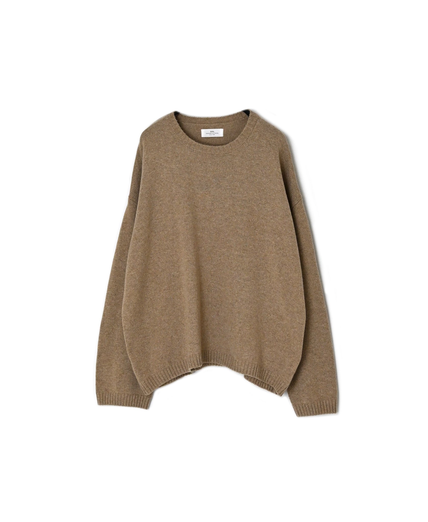 NNSL26514 7GG PLAIN STITCH NYLON/COTTON/WOOL CREW-NECK PULLOVER
