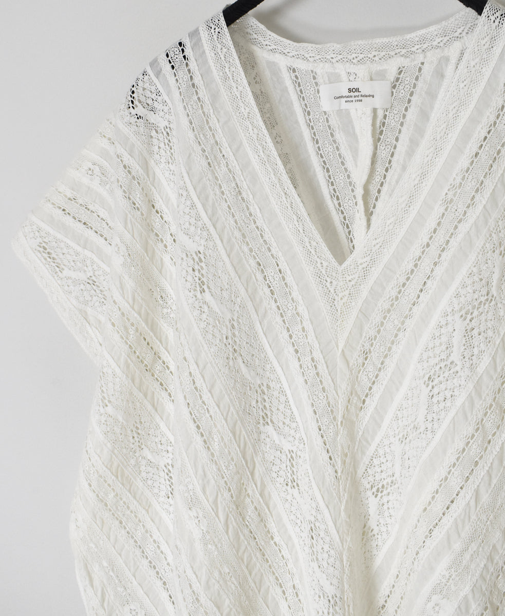 NSL25063 ALL LACE FRENCH/SL PONCHO