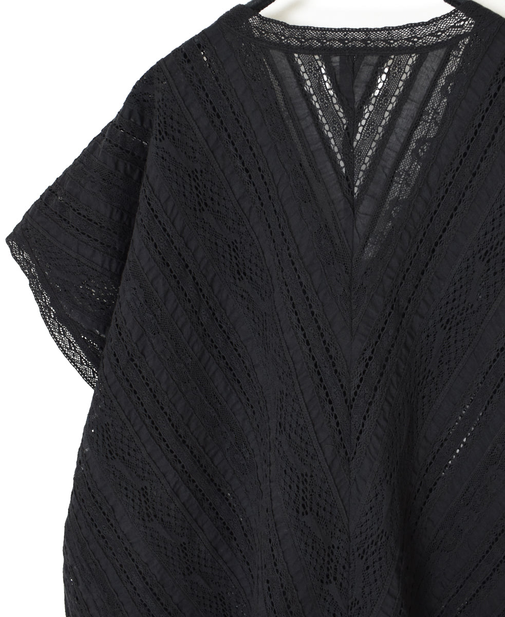 NSL25063 ALL LACE FRENCH/SL PONCHO