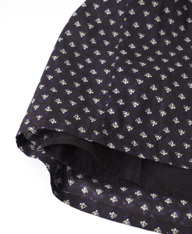 NSL26035 COTTON SLUB SMALL FLOWER PRINT GATHERED SKIRT