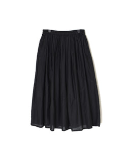 NSL26044 COTTON SILK PLAIN GATHERED SKIRT