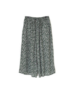 NSL26075 80s VOILE TWO TONE FLOWER PRINT WIDE EASY PANTS