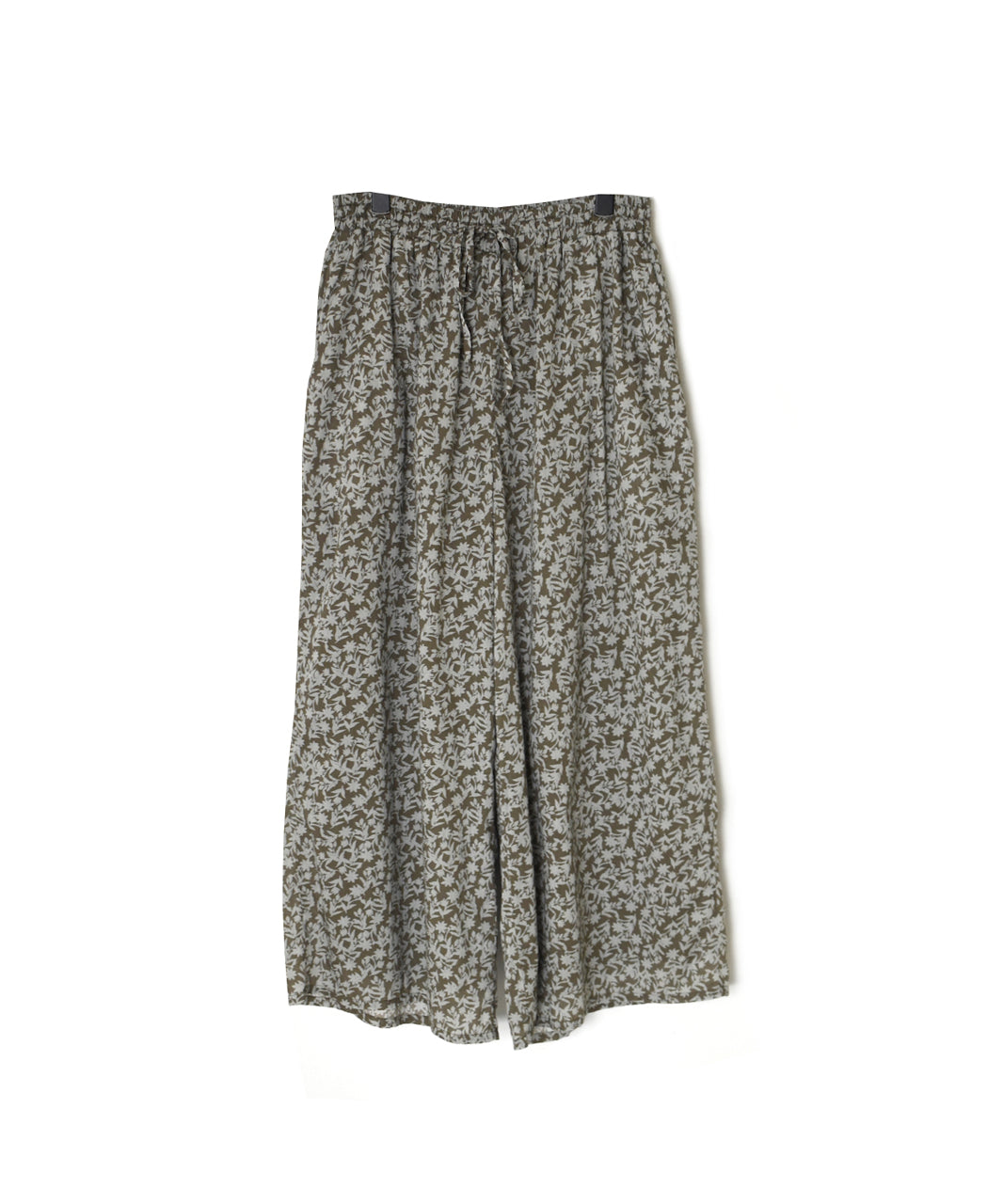 NSL26075 80s VOILE TWO TONE FLOWER PRINT WIDE EASY PANTS
