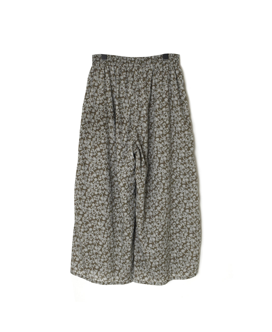 NSL26075 80s VOILE TWO TONE FLOWER PRINT WIDE EASY PANTS