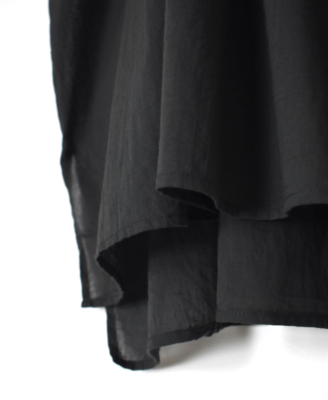 NSL26092 80s COTTON VOILE LACE LACE&STRING COLLAR GATHERED SHIRT