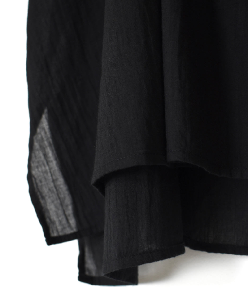 NSL26092 80s COTTON VOILE LACE LACE&STRING COLLAR GATHERED SHIRT