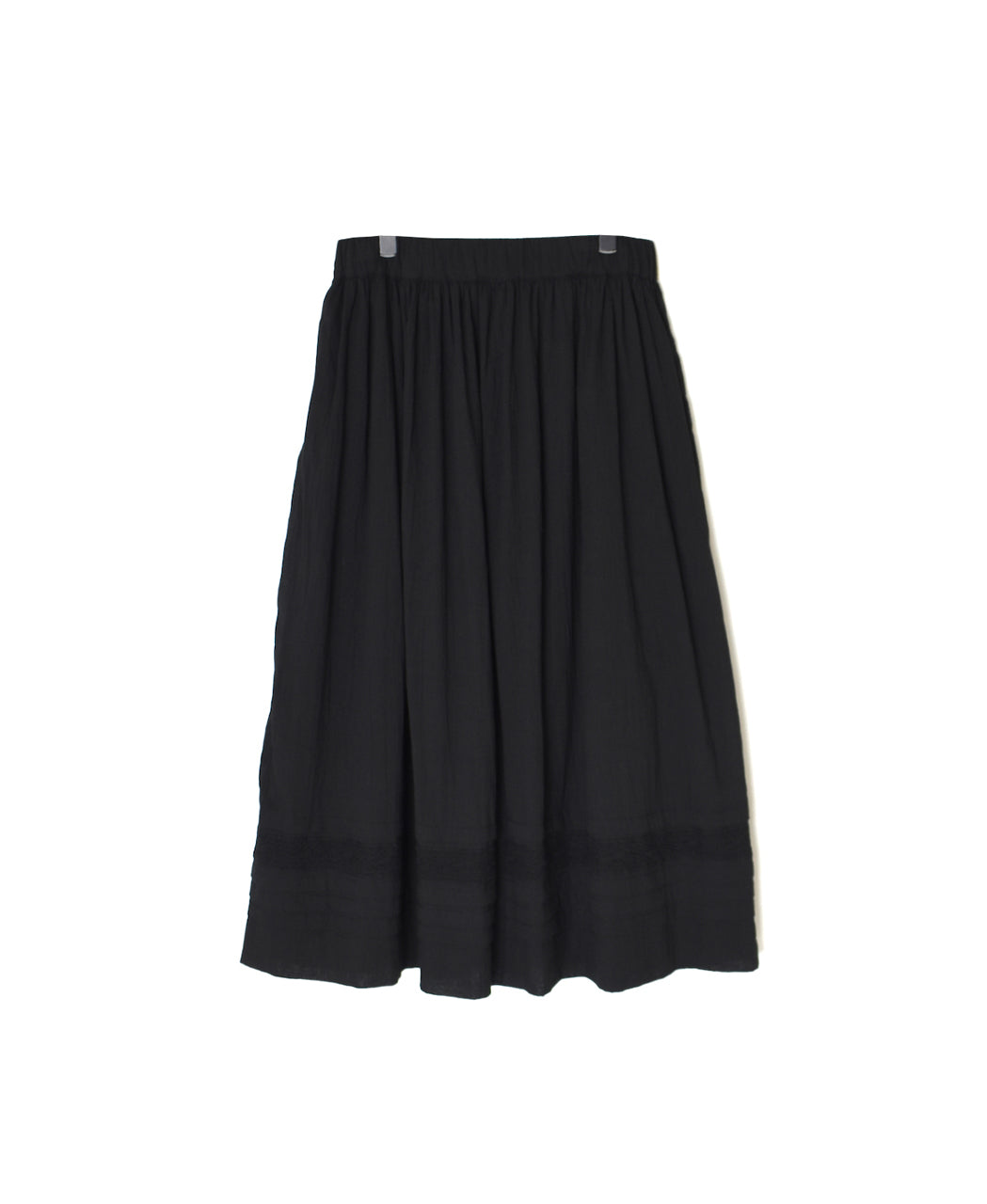 NSL26093 80s COTTON VOILE LACE GATHERED SKIRT