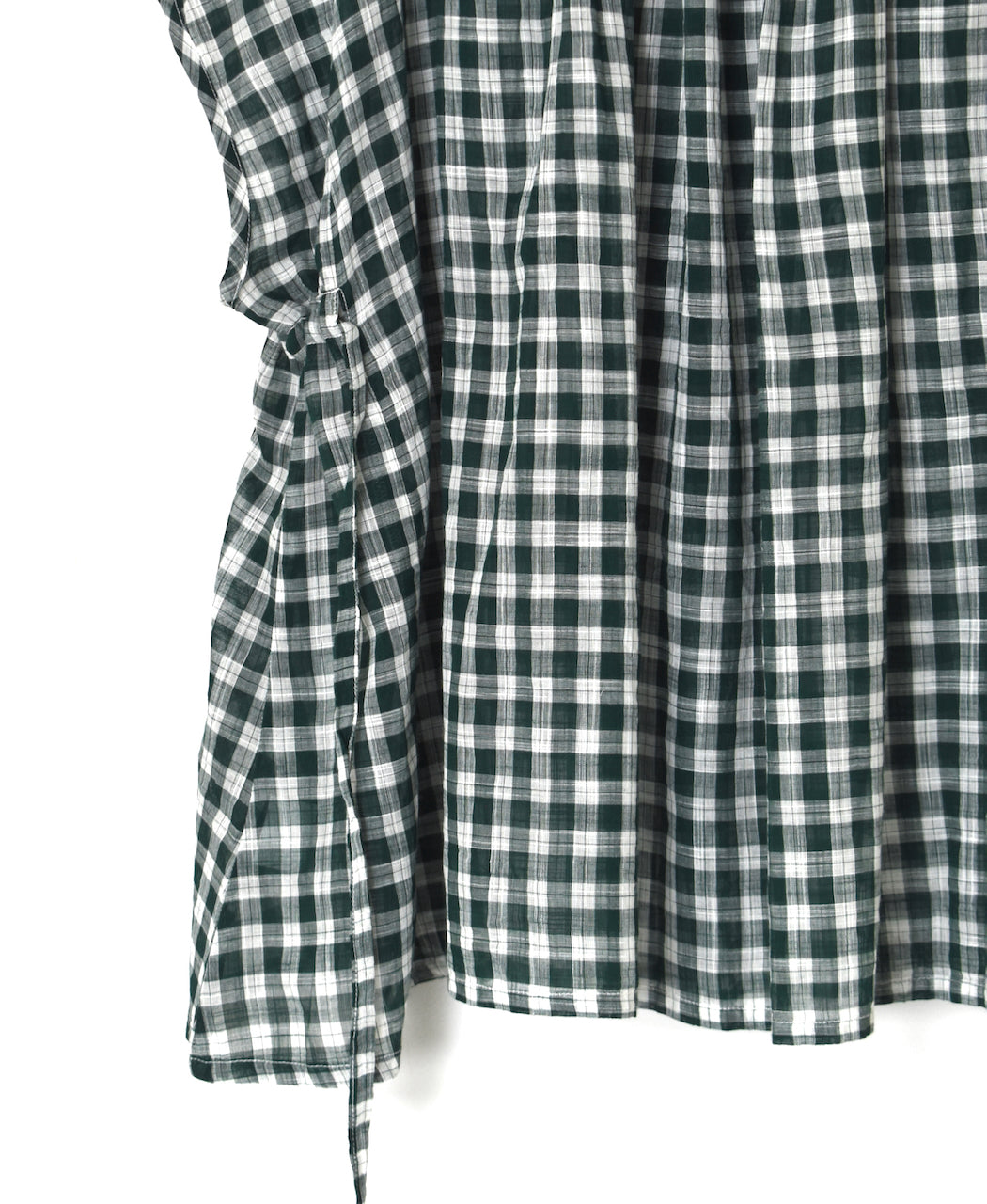 NSL26102 FANCY GINGHAM CHECK GATHERED PATCH WORK SMOCK