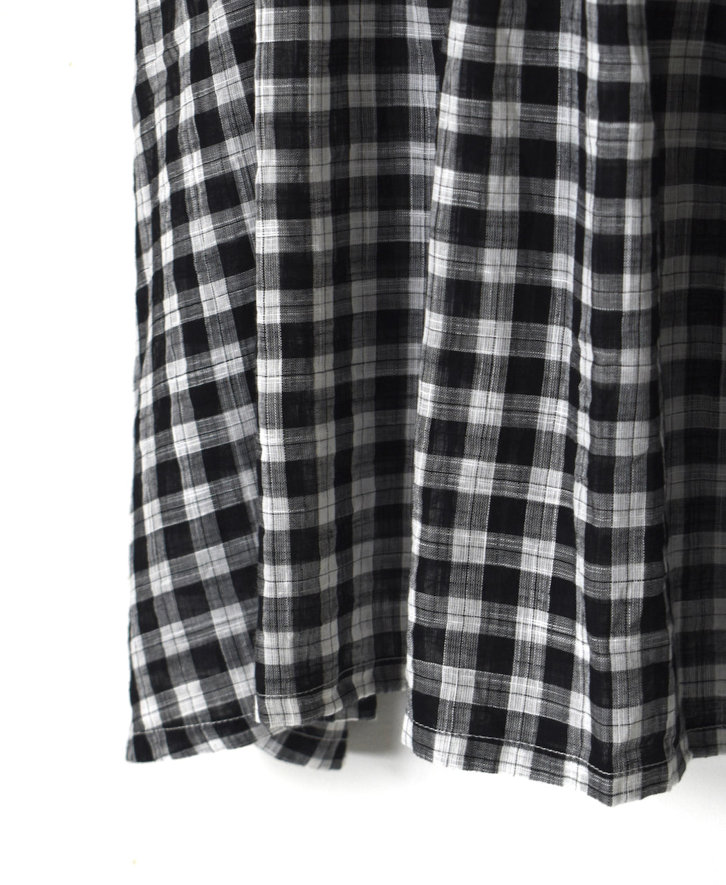 NSL26102 FANCY GINGHAM CHECK GATHERED PATCH WORK SMOCK