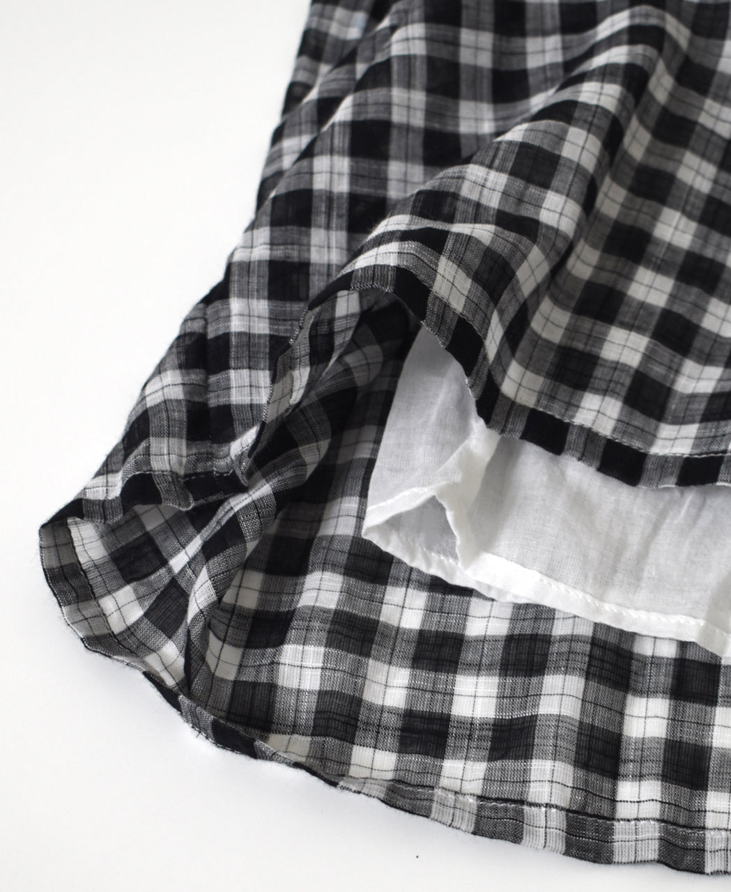 NSL26104 FANCY GINGHAM CHECK GATHERED SKIRT