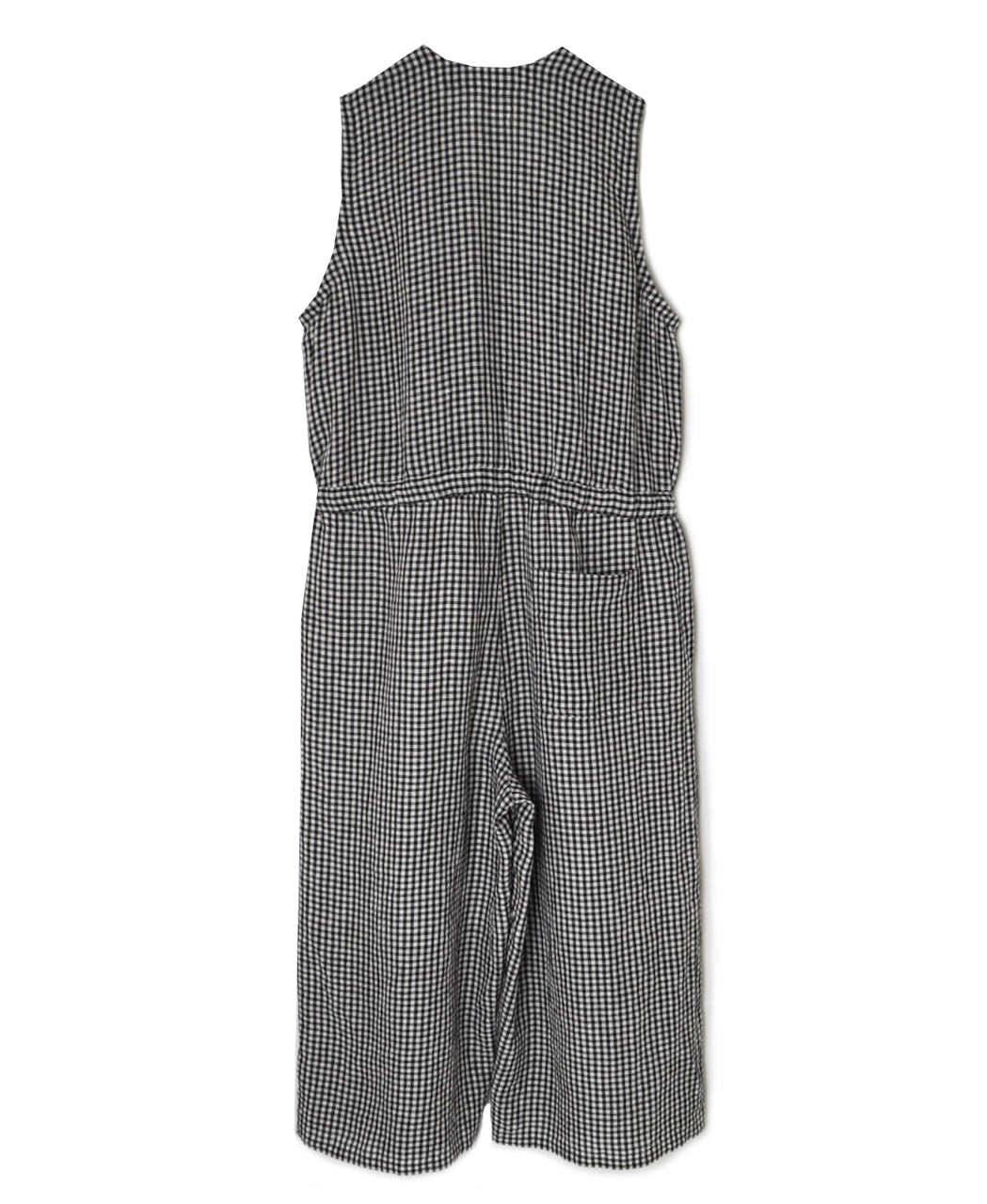 INSL26314 60s LINEN GINGHAM CHECK NO/SL OVERALLS