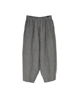 INSL26315 60s LINEN GINGHAM CHECK EASY PANTS