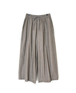 NSL26536 40s COTTON POPLIN DOT PRINT WIDE EASY PANTS