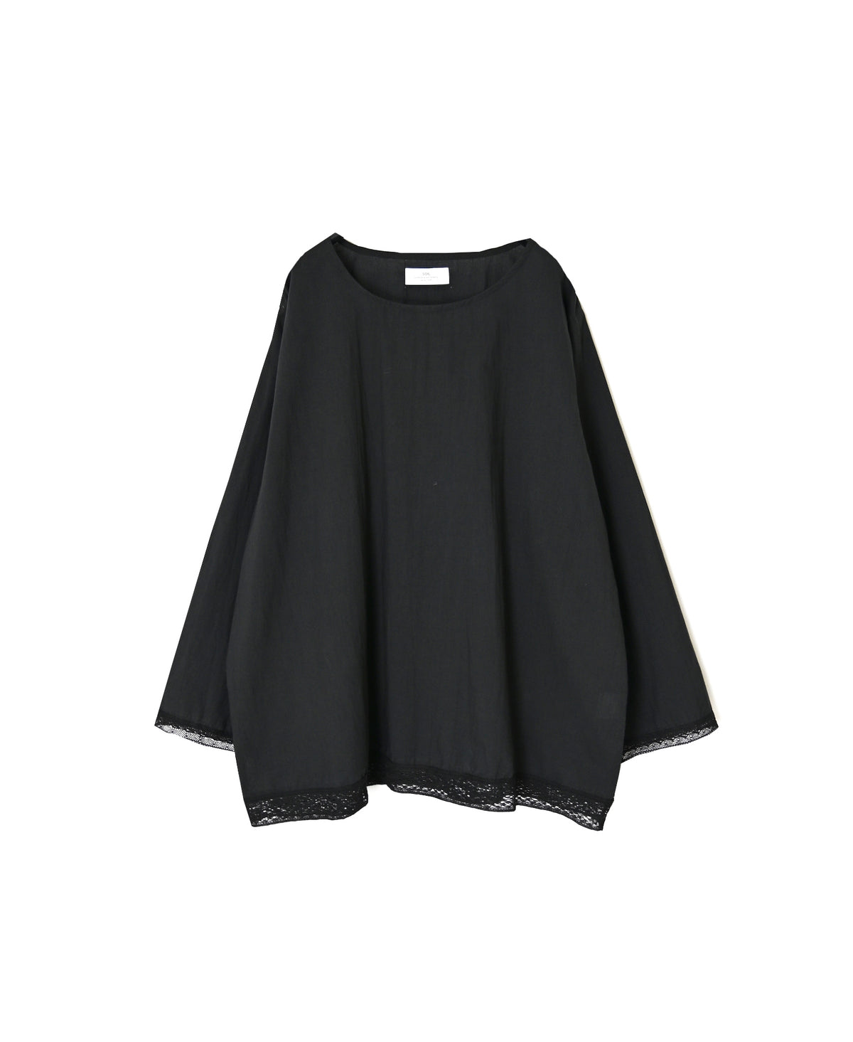 NSL26553 60s COTTON CAMBRIC PLAIN WITH LACE HEM & CUFF LACE SMOCK