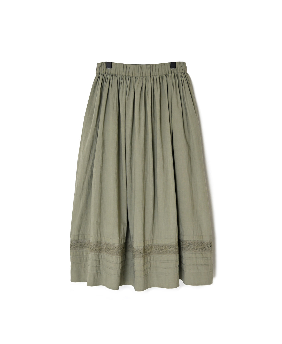 NSL26555 60s COTTON CAMBRIC PLAIN WITH LACE GATHERED SKIRT WITH PLEAT LACE