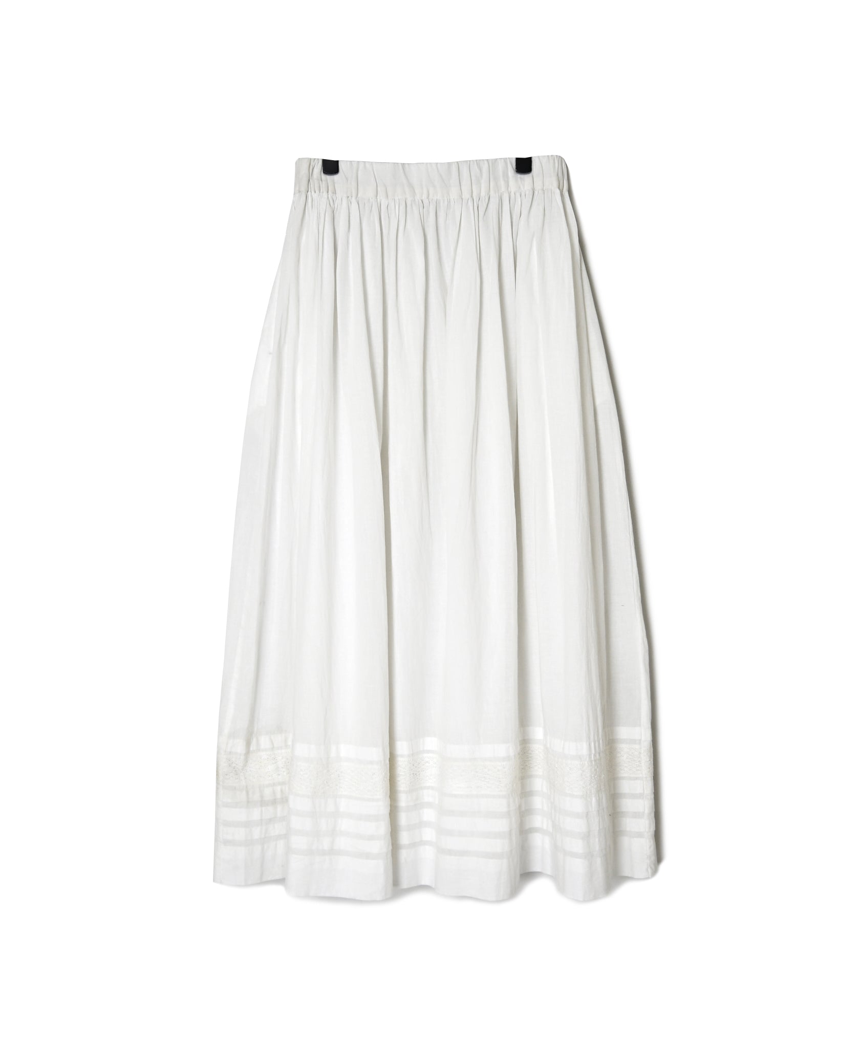 NSL26555 60s COTTON CAMBRIC PLAIN WITH LACE GATHERED SKIRT WITH PLEAT LACE