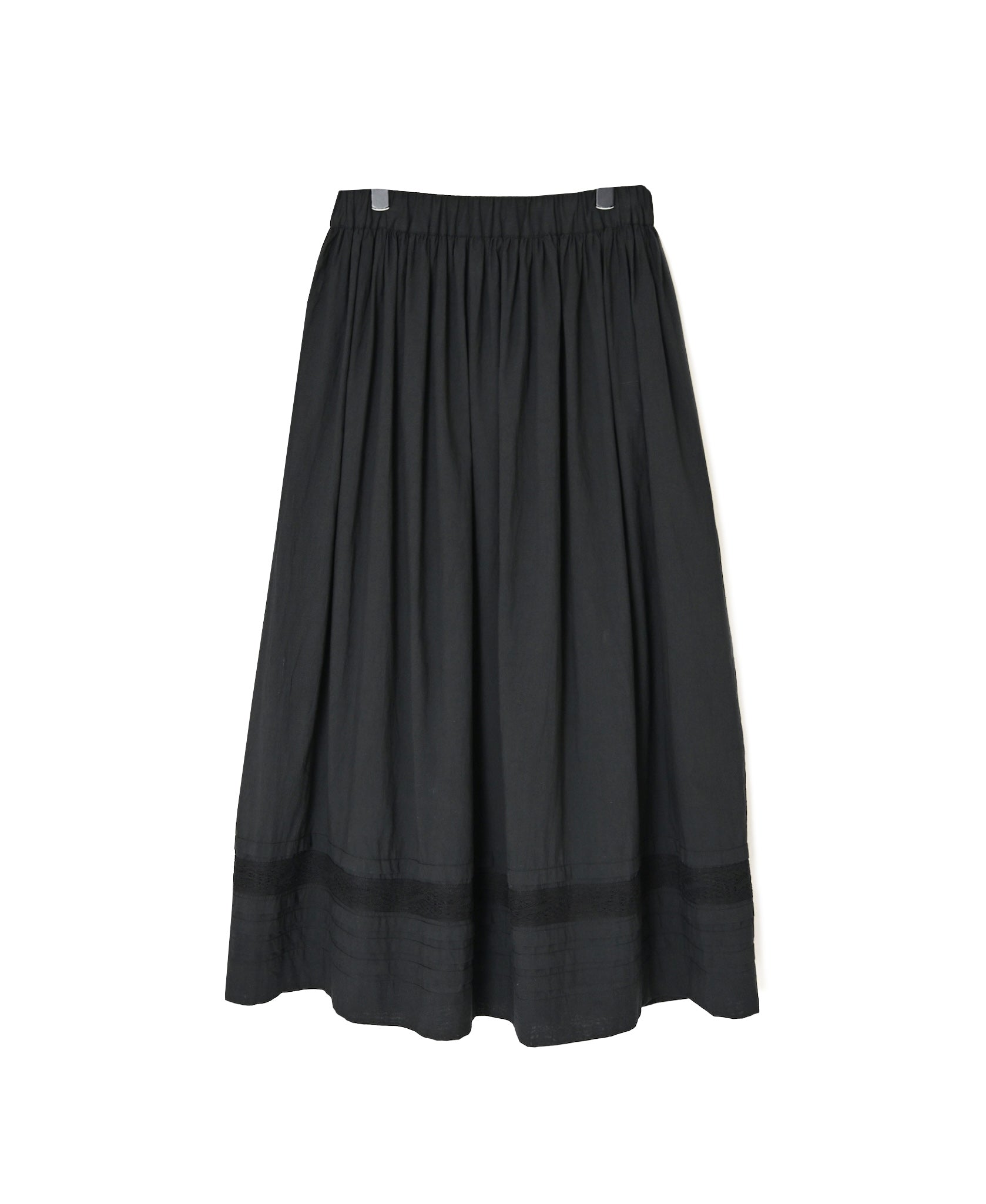 NSL26555 60s COTTON CAMBRIC PLAIN WITH LACE GATHERED SKIRT WITH PLEAT LACE