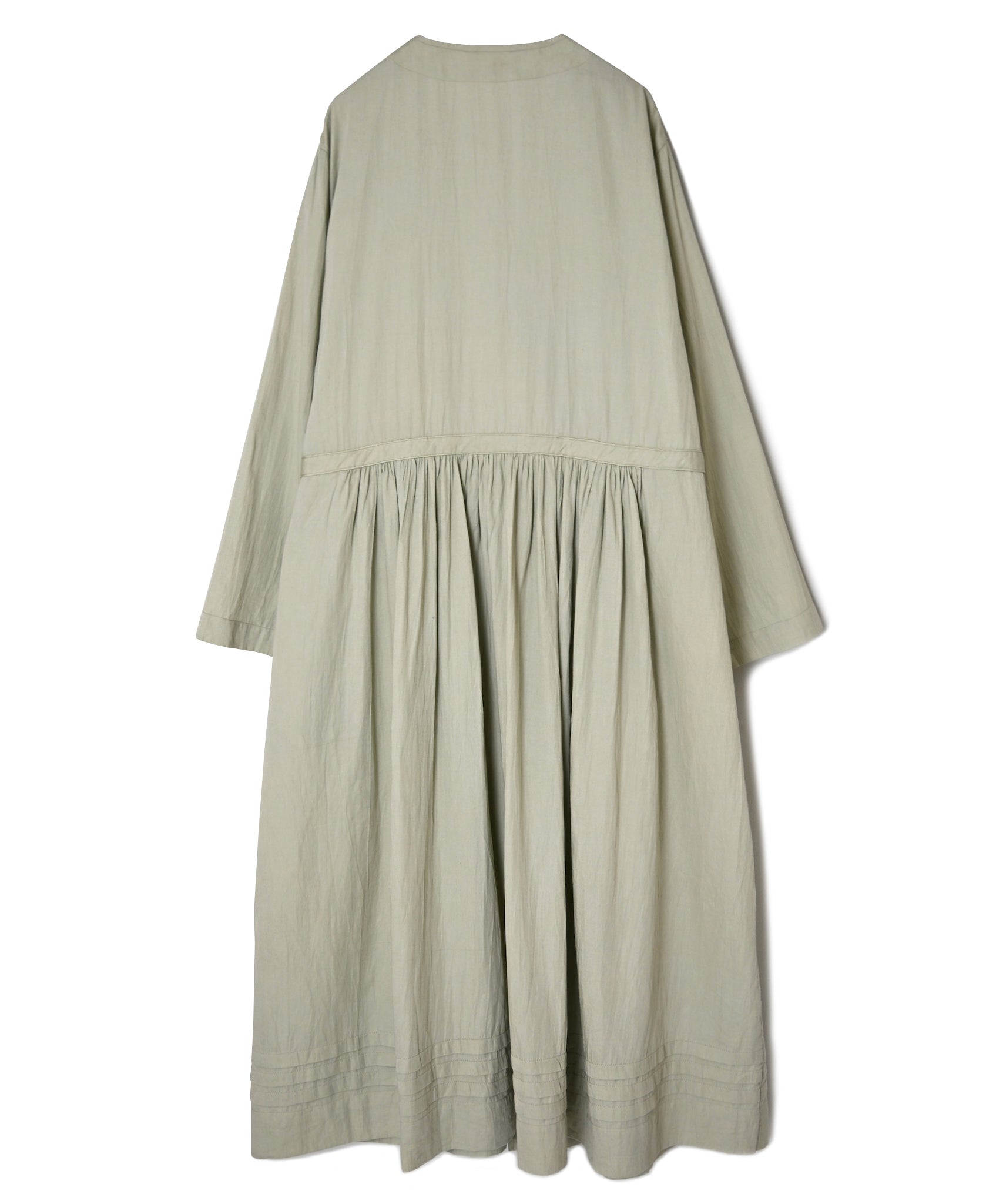 NSL26563 COTTON SATIN PLAIN CACHE COEUR DRESS WITH PLEATS